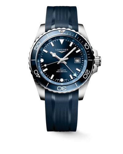 Longines Hydroconquest GMT 43 Stainless Steel Blue Rubber