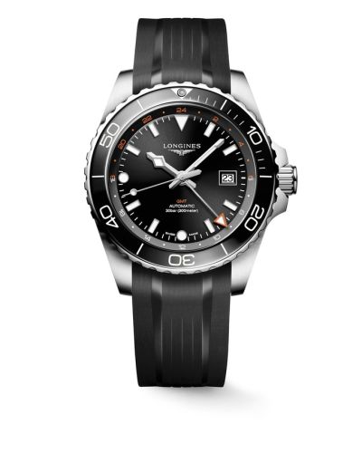 Longines Hydroconquest GMT 43 Stainless Steel Black Rubber