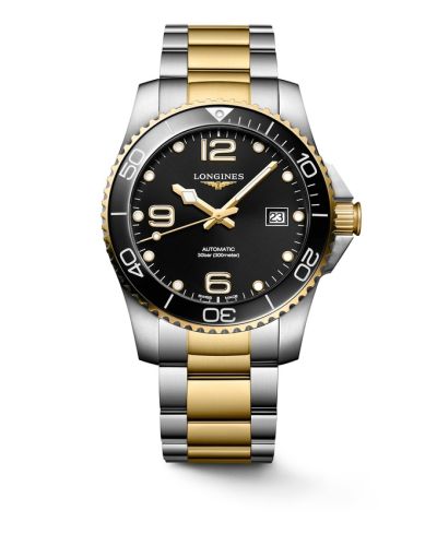 Longines HydroConquest 41 Automatic Stainless Steel - Yellow Gold Black Bracelet