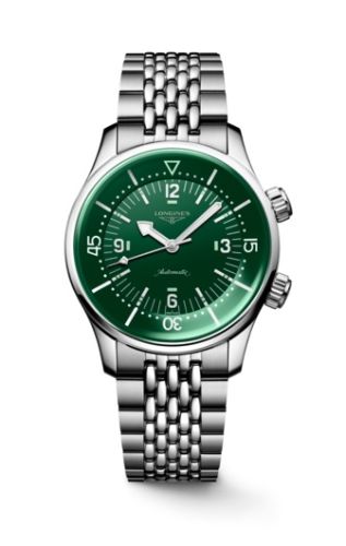 Longines Heritage Legend Diver 39 Stainless Steel Green Bracelet