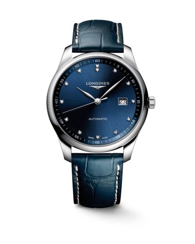 Longines Master Collection 42 Date Stainless Steel Blue - Diamond