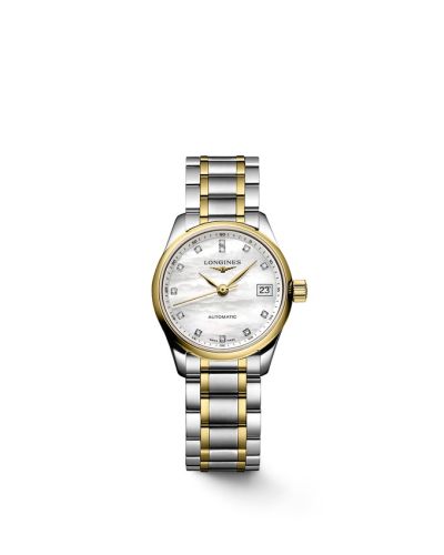 Longines Master Collection Date 25.5 Stainless Steel - Pink Gold MOP Bracelet