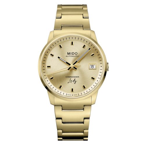 Mido Commander Lady Yellow Gold Champagne Bracelet