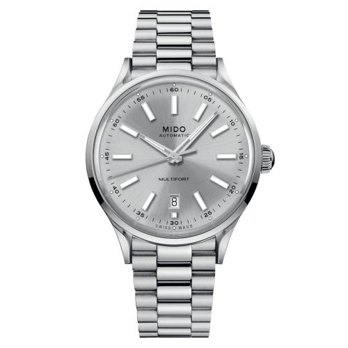 Mido Multifort Powerwind Stainless Steel Grey Bracelet