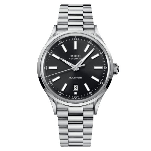 Mido Multifort Powerwind Stainless Steel Anthracite Bracelet