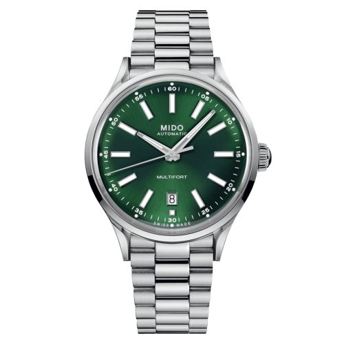 Mido Multifort Powerwind Stainless Steel Green Bracelet