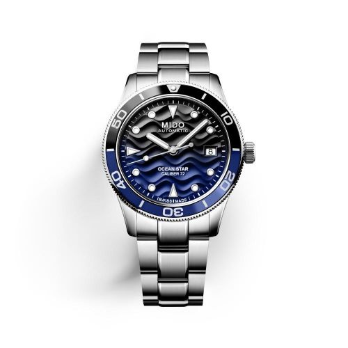 Mido Ocean Star 200 39 Stainless Steel Black - Blue Bracelet
