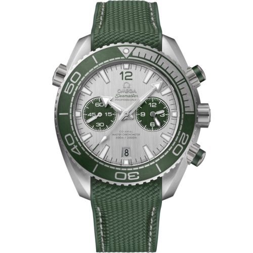 Omega Seamaster Planet Ocean 600M Co-Axial 45.5 Master Chronometer Chronograph Stainless Steel Silver Rubber