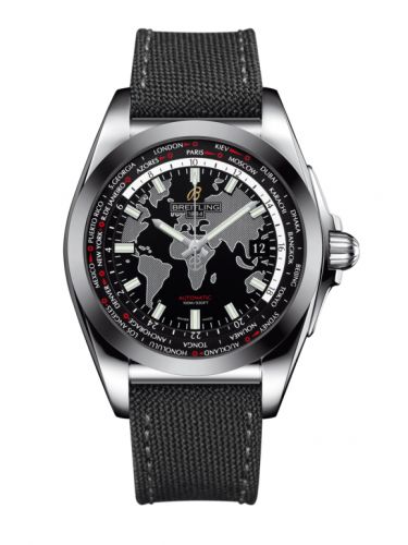 Breitling Galactic Unitime Stainless Steel SleekT Trophy Black Military