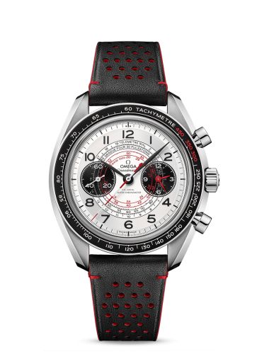 Omega Speedmaster Chronoscope Master Chronometer Stainless Steel Silver Calf
