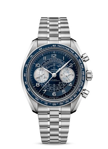 Omega Speedmaster Chronoscope Master Chronometer Stainless Steel Blue Bracelet