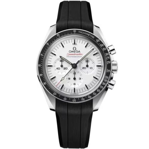 Omega Speedmaster Professional Moonwatch 3861 Stainless Steel White Sapphire Rubber