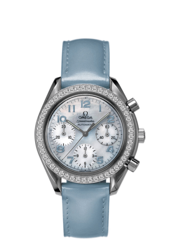 Omega Speedmaster Reduced Ladies Stainless Steel Diamond MOP Blue
