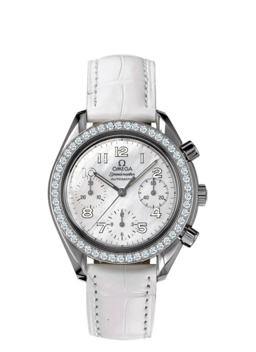 Omega Speedmaster Reduced Ladies Stainless Steel MOP Diamond Grey
