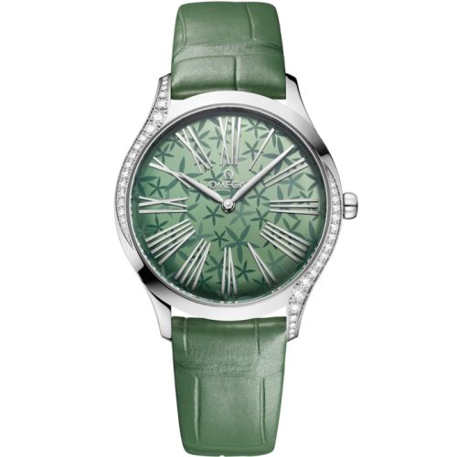 Omega De Ville Trésor 36 Stainless Steel Green - Jasmine Alligator