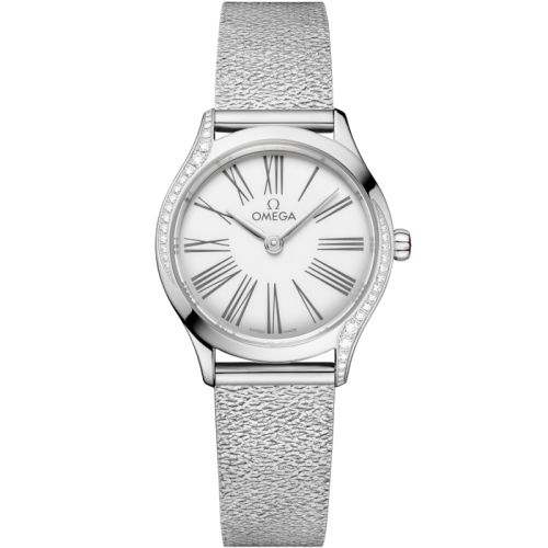 Omega Mini Trésor Quartz 26 Stainless Steel - Diamond White Enamel Bracelet