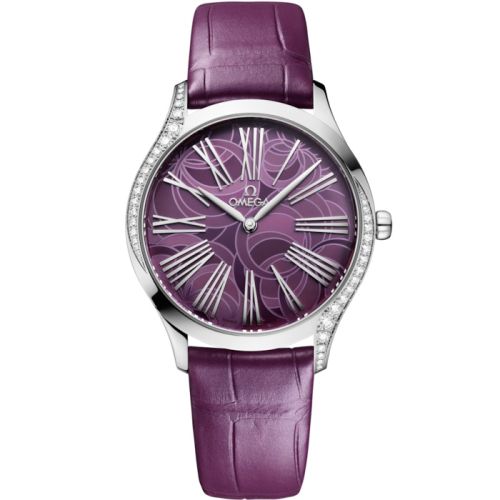 Omega De Ville Trésor 36 Stainless Steel Purple - Peony Alligator