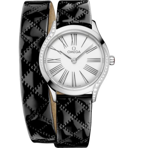 Omega Mini Trésor Quartz 26 Stainless Steel - Diamond White Enamel Double Tour