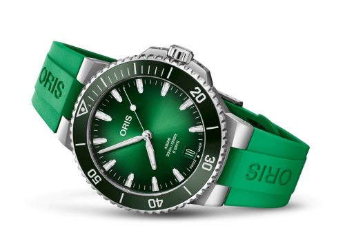 Oris Aquis Date Calibre 400 43.5 Stainless Steel Green Rubber