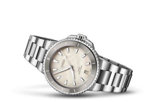 Oris Aquis Date 36.5 Stainless Steel MOP Bracelet