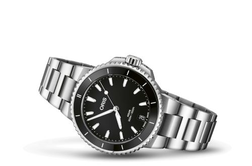 Oris Aquis Date 36.5 Stainless Steel Black Bracelet