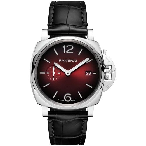 Panerai Luminor Due 42 3 Days Date Stainless Steel Burgundy