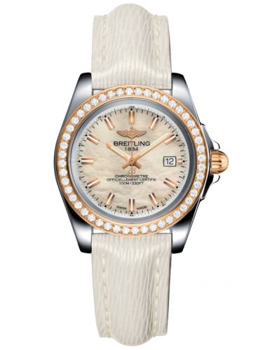 Breitling Galactic 32 Sleek Edition Stainless Steel Rose Gold Diamond Pearl Sahara