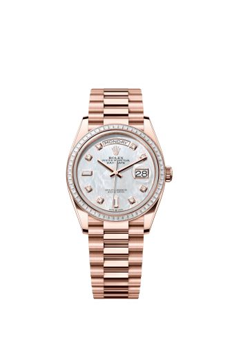 Rolex Day-Date 36 Everose Gold - Baguette MOP - Diamond President