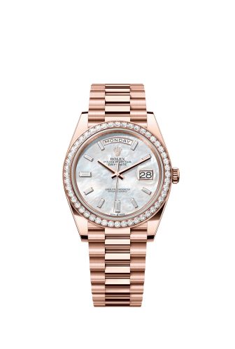 Rolex Day-Date 40 Everose - Diamond MOP - Baguette