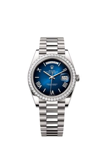 Rolex Day-Date 40 White Gold - Diamond Blue Ombré