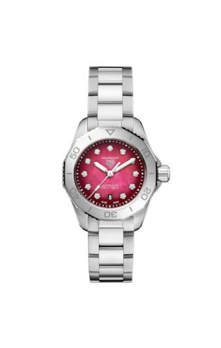 TAG Heuer Aquaracer Professional 200 Automatic 30 Stainless Steel Red MOP