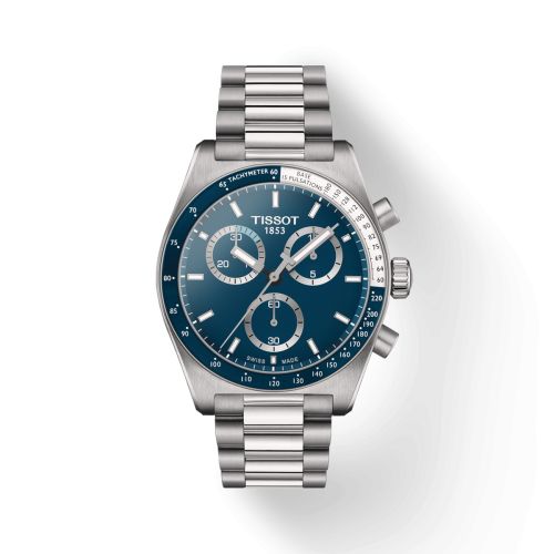 Tissot PR516 Chronograph Quartz Stainless Steel Blue Bracelet