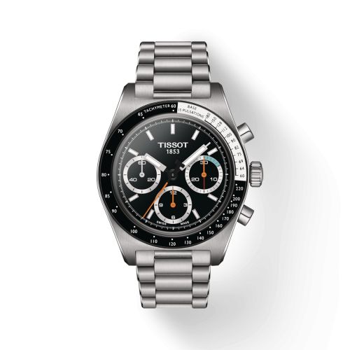 Tissot PR516 Chronograph Mechanical Stainless Steel Black Bracelet