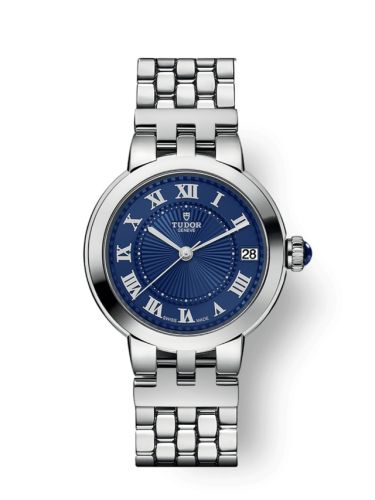 Tudor Clair de Rose 34 Stainless Steel Blue Bracelet