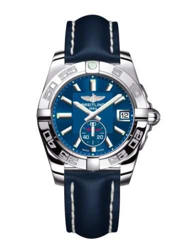 Breitling Galactic 36 Automatic Stainless Steel Gun Blue Calf