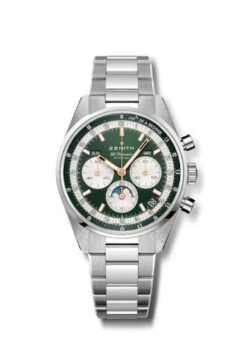 Zenith Chronomaster Original Triple Calendar Stainless Steel Green Bracelet Boutique Edition