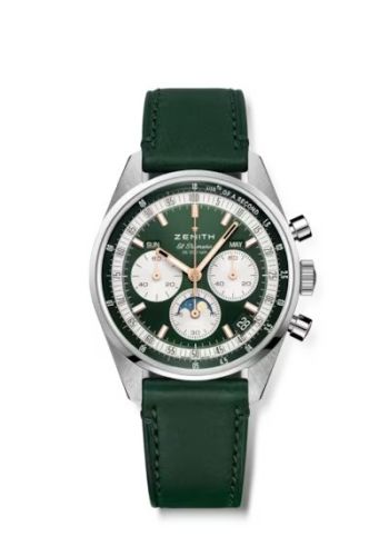 Zenith Chronomaster Original Triple Calendar Stainless Steel Green Boutique Edition