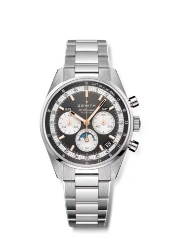 Zenith Chronomaster Original Triple Calendar Stainless Steel Grey Bracelet