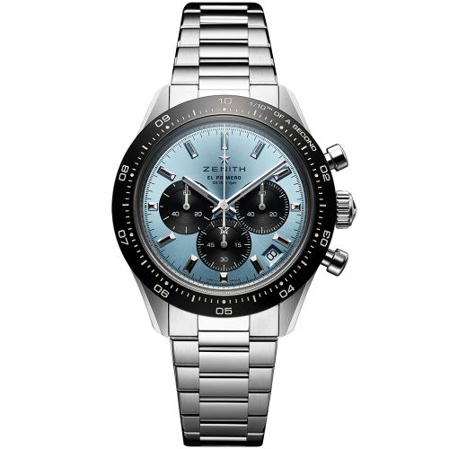 Zenith Chronomaster Sport Yoshida Stainless Steel Aqua Blue Bracelet