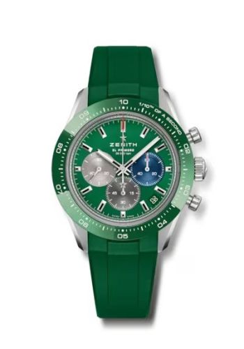 Zenith Chronomaster Sport Stainless Steel Green Rubber