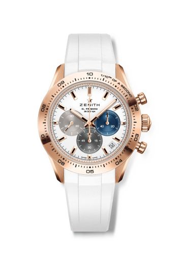 Zenith Chronomaster Sport Rose Gold White Rubber
