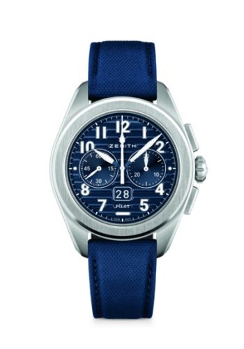 Zenith PILOT Big Date Flyback Stainless Steel Blue Boutique Edition