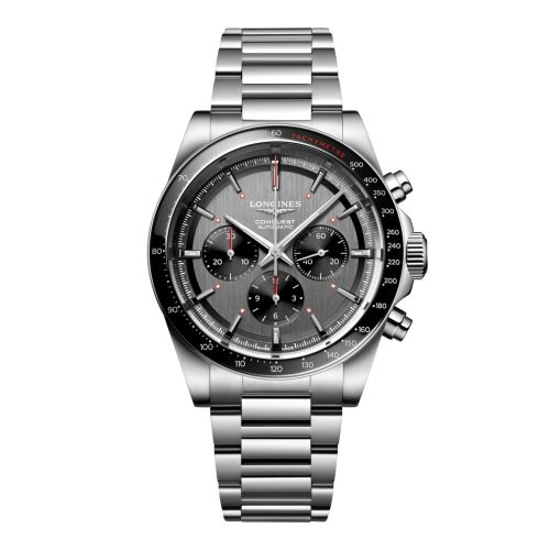 Longines Conquest Chronograph 42 Stainless Steel Grey Ski Edition