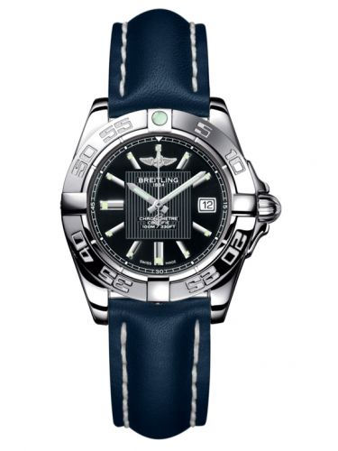 Breitling Galactic 32 Stainless Steel Trophy Black Calf