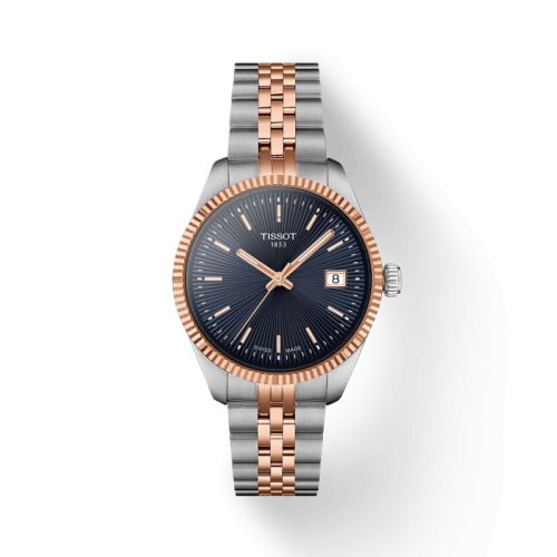 Tissot Ballade 34 Stainless Steel - Rose Gold Blue Bracelet