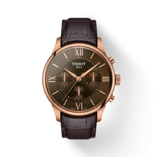 Tissot Chemin Des Tourelles Chronograph Automatic Rose Gold Brown