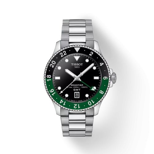 Tissot Seastar 1000 Quartz GMT 40 Stainless Steel Black Bracelet