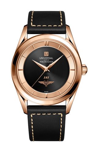 Universal Geneve Polerouter SAS Tribute Red Gold Black