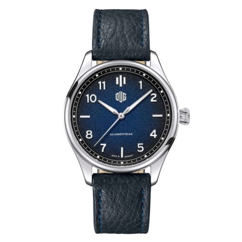 Deutsche Uhrenmanufaktur Glashütte Purist Typ 2 Stainless Steel Blue
