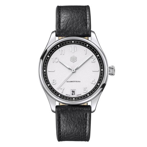 Deutsche Uhrenmanufaktur Glashütte Purist Typ 2 Datum Stainless Steel White